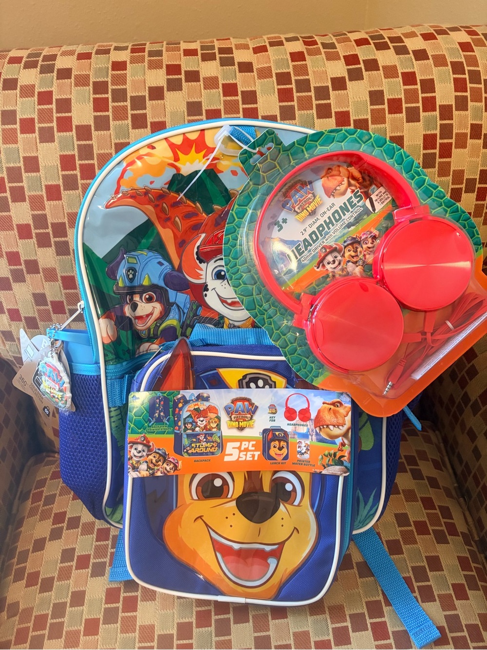 Paw Patrol Blue and Red 5-Piece Kids Backpack Set